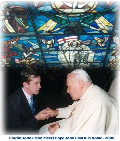 Cousin John meets Pope John Paul II Rome 2000